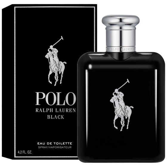 RALPH LAUREN FRAGRANCES - Polo Black - Eau de Toilette - Men's Cologne - Woody & Fresh - With Patchouli, Sandalwood, and Mandarin - Medium Intensity
