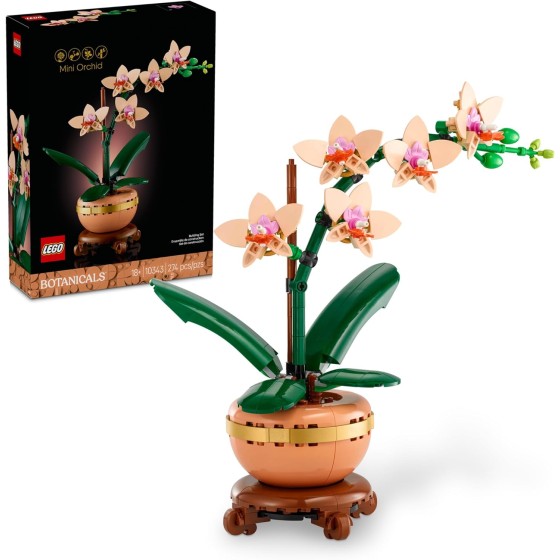 LEGO Botanicals Mini Orchid Building Set - Artificial, Fake Orchid for Home Decor, Adults Ages 18+